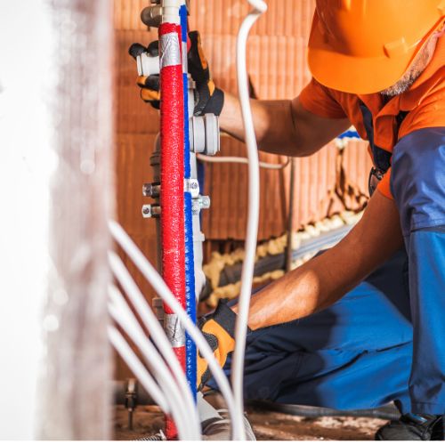 Professional Plumber at Work